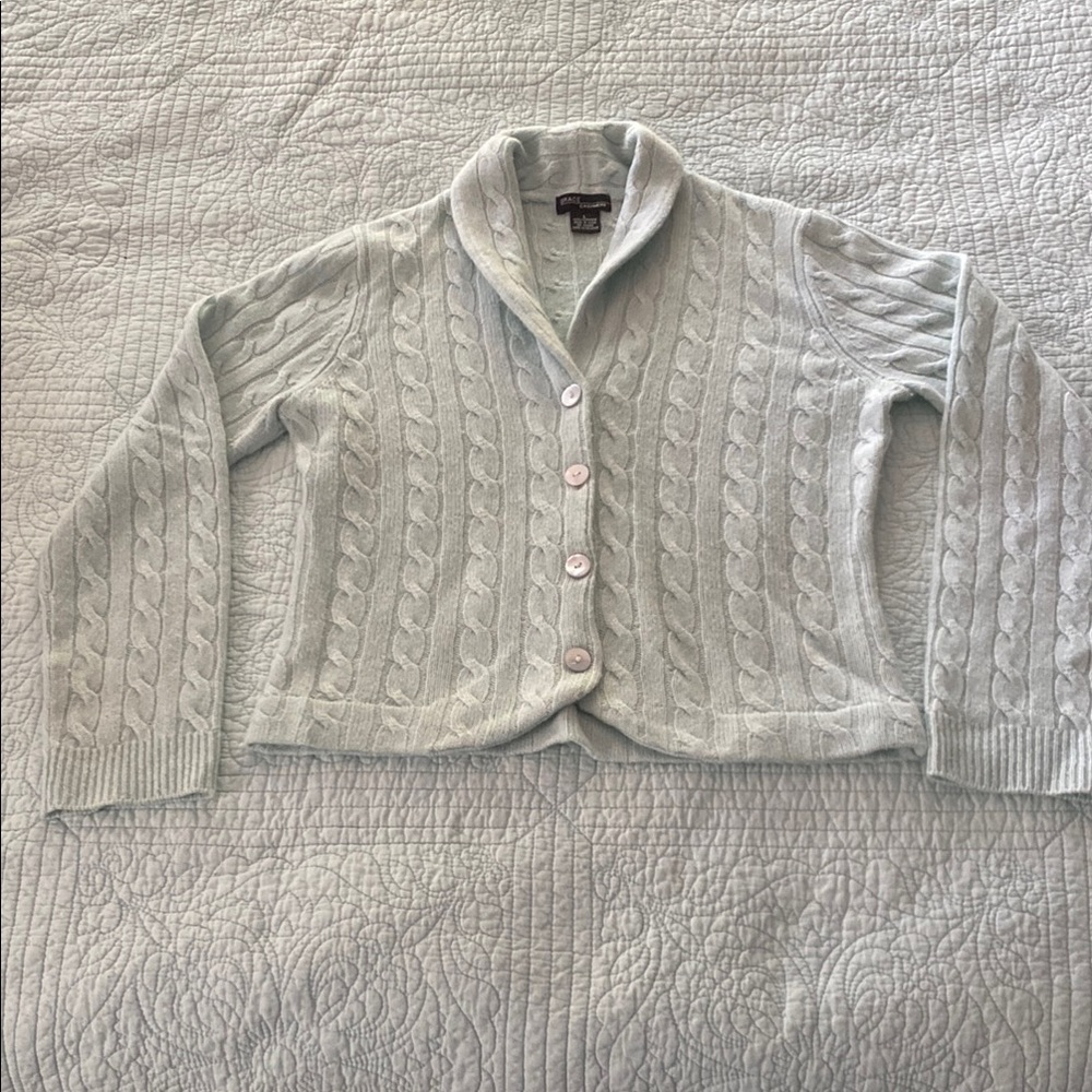 Quinn Cashmere Mint Cardigan